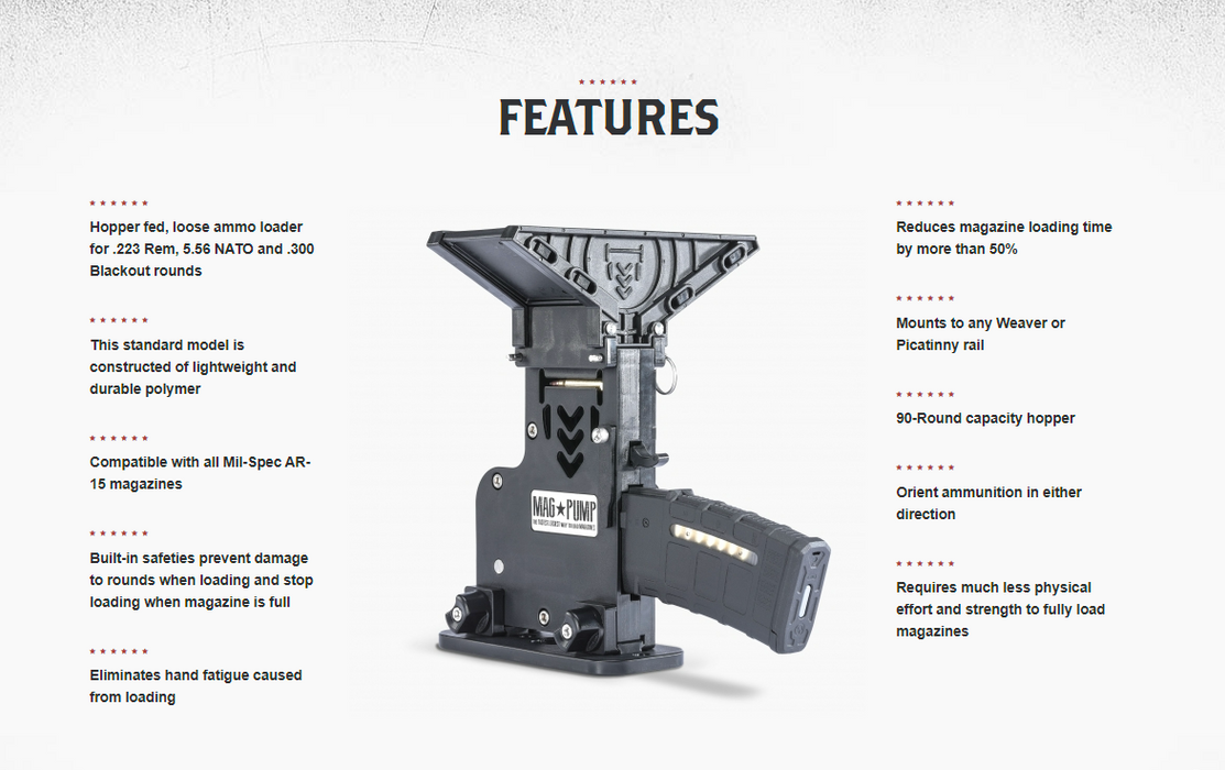 MagPump AR-15 MAGAZINE LOADER